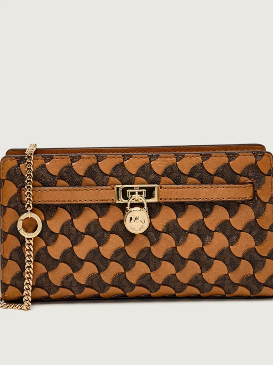 Zdjęcie produktu Michael Kors Skórzana listonoszka / kopertówka Hamilton Moderne brązowy