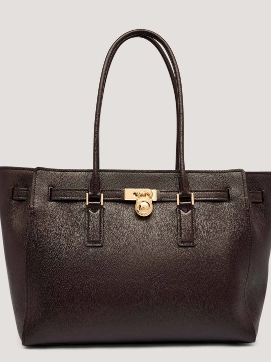 Zdjęcie produktu Michael Kors Skórzana shopperka Hamilton Moderne brązowy