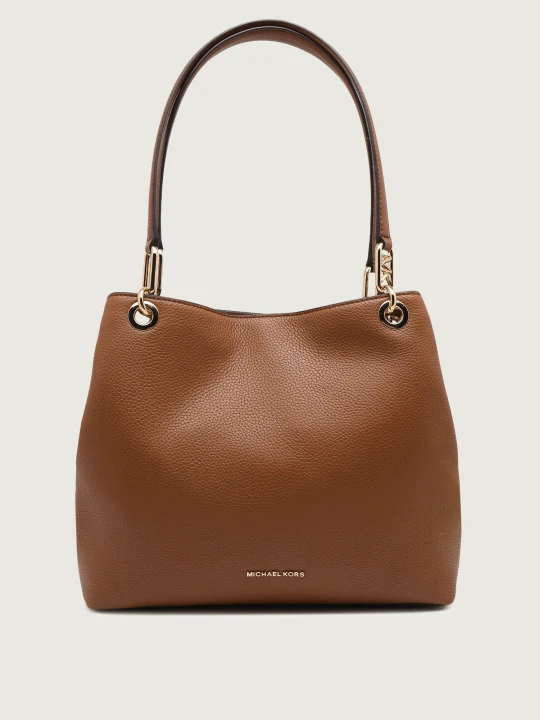Zdjęcie produktu Michael Kors Skórzana torebka na ramię brązowy