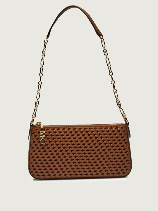 Zdjęcie produktu Michael Kors Skórzana torebka na ramię brązowy