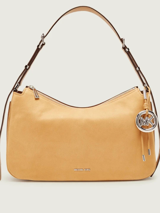 Zdjęcie produktu Michael Kors Skórzana torebka na ramię NOLITA beżowy