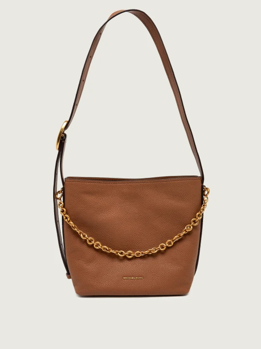 Zdjęcie produktu Michael Kors Skórzana torebka na ramię Nolita brązowy