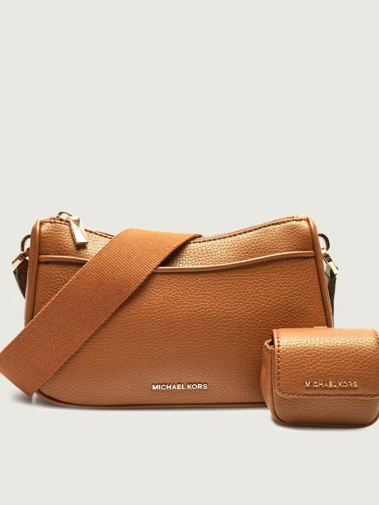 Zdjęcie produktu Michael Kors Skórzana torebka na ramię + saszetka brązowy