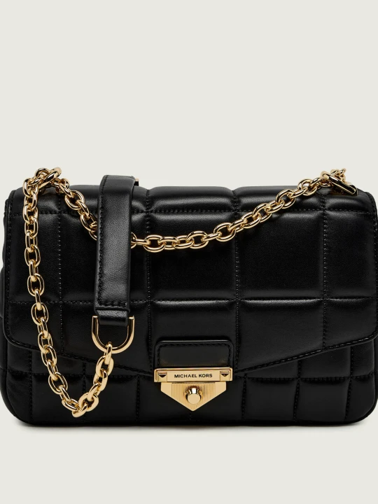 Zdjęcie produktu Michael Kors Skórzana torebka na ramię Soho czarny