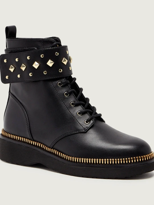 Zdjęcie produktu Michael Kors Skórzane botki HASKELL CUFF czarny