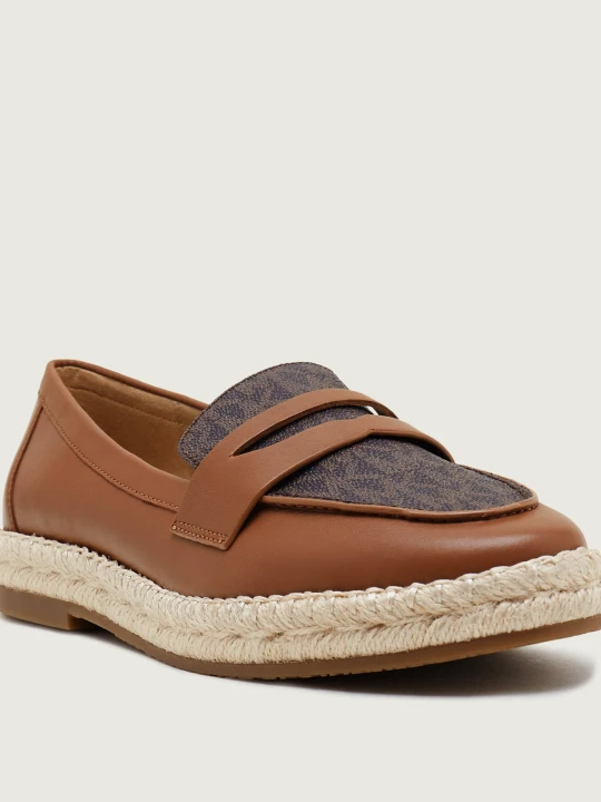 Zdjęcie produktu Michael Kors Skórzane espadryle LENNON brązowy