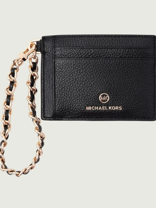 Zdjęcie produktu Michael Kors Skórzane etui na karty czarny