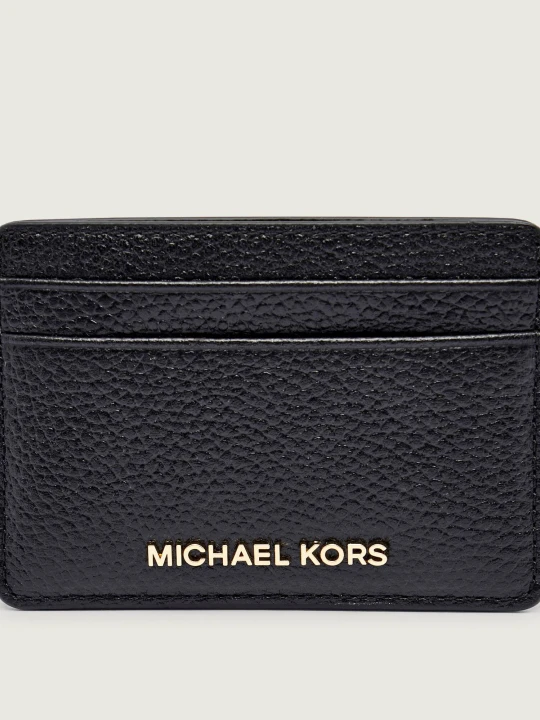 Zdjęcie produktu Michael Kors Skórzane etui na karty Jet Set czarny