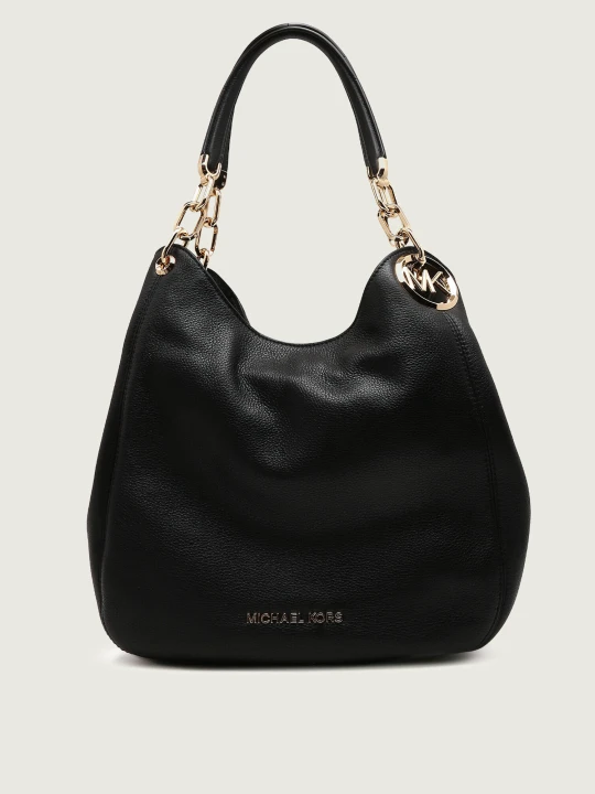 Zdjęcie produktu Michael Kors Skórzane hobo Lilie czarny