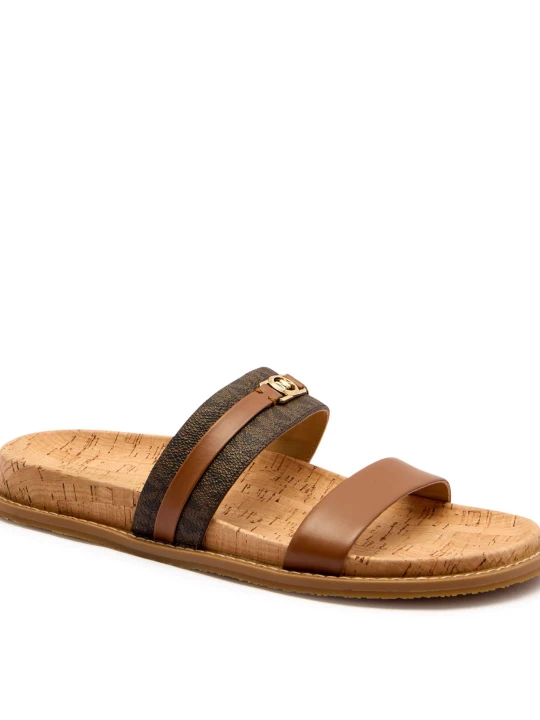 Zdjęcie produktu Michael Kors Skórzane klapki MANDY brązowy