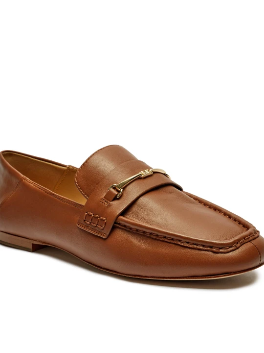 Zdjęcie produktu Michael Kors Skórzane loafersy Lena brązowy