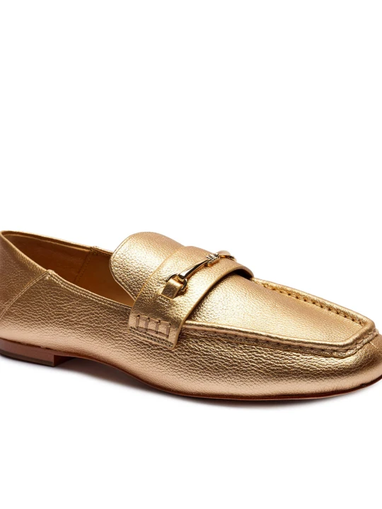 Zdjęcie produktu Michael Kors Skórzane lordsy LENA złoty