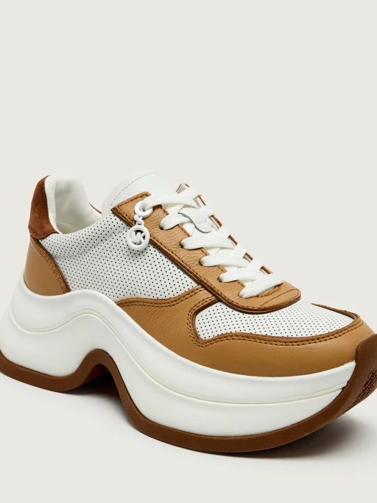 Zdjęcie produktu Michael Kors Skórzane sneakersy ARLA | zamsz brązowy