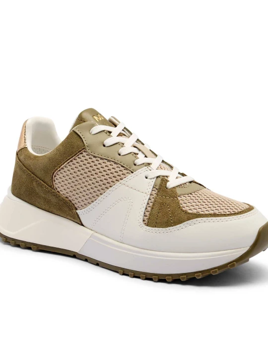 Zdjęcie produktu Michael Kors Skórzane sneakersy Jaime | zamsz zielony