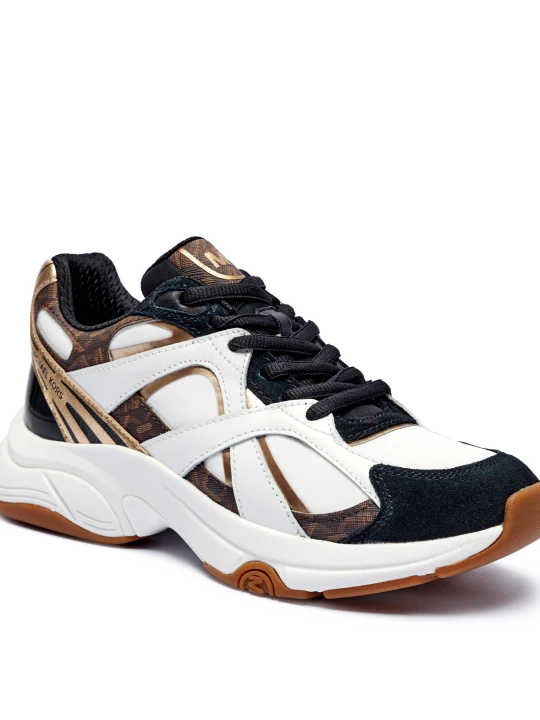 Zdjęcie produktu Michael Kors Skórzane sneakersy Leo | zamsz biały