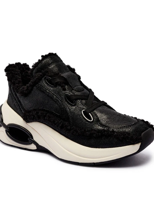 Zdjęcie produktu Michael Kors Skórzane sneakersy TONI | shearling czarny