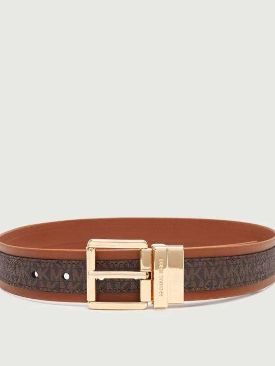 Zdjęcie produktu Michael Kors Skórzany dwustronny pasek brązowy