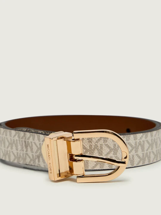 Zdjęcie produktu Michael Kors Skórzany dwustronny pasek brązowy