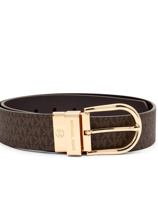 Zdjęcie produktu Michael Kors Skórzany dwustronny pasek brązowy