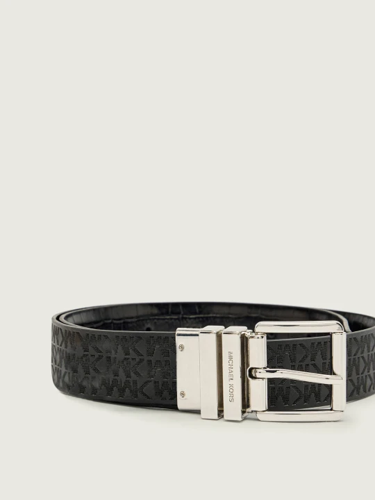 Zdjęcie produktu Michael Kors Skórzany dwustronny pasek czarny