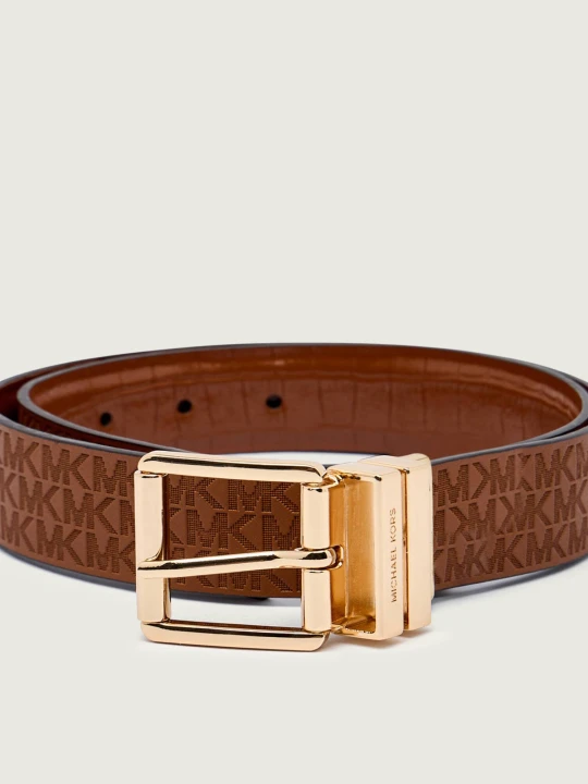 Zdjęcie produktu Michael Kors Skórzany dwustronny pasek brązowy