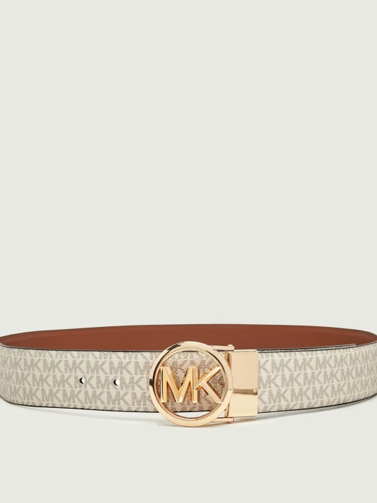 Zdjęcie produktu Michael Kors Skórzany dwustronny pasek beżowy