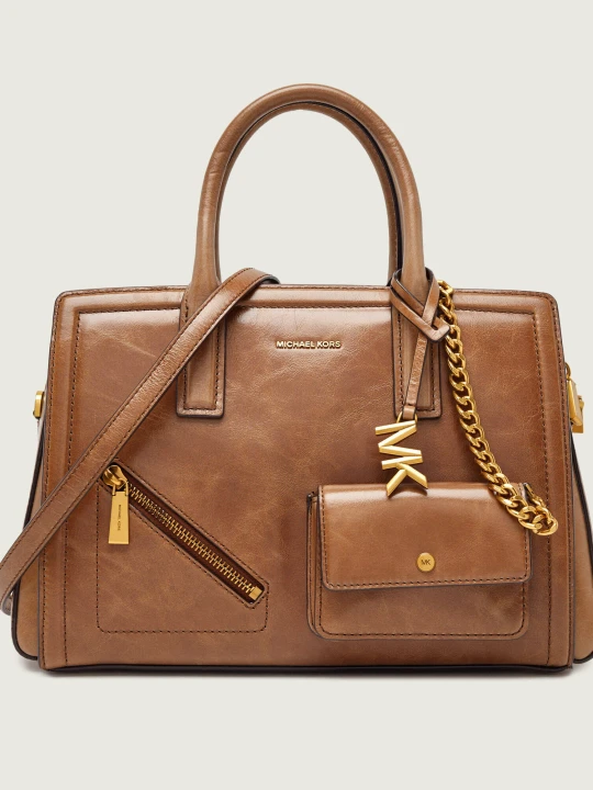 Zdjęcie produktu Michael Kors Skórzany kuferek LAILA brązowy