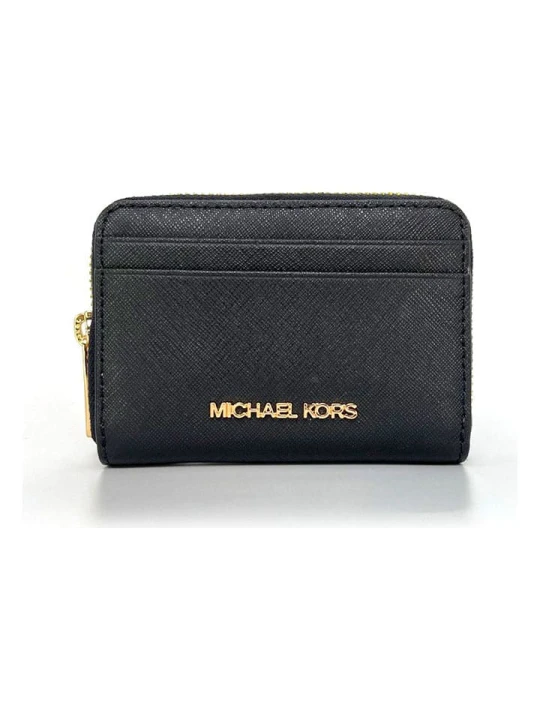 Zdjęcie produktu Michael Kors Skórzany portfel w kolorze czarnym - 12 x 8 x 2 cm rozmiar: onesize