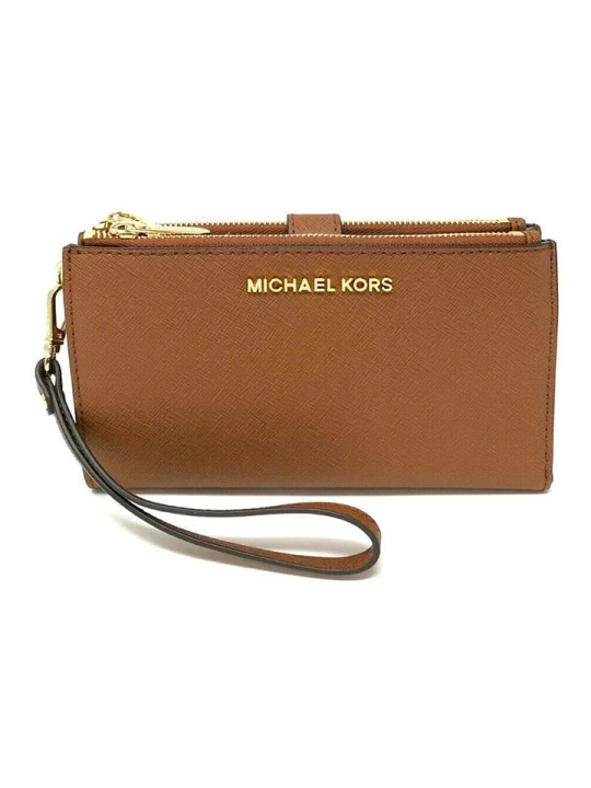 Zdjęcie produktu Michael Kors Skórzany portfel w kolorze karmelowym - 19 x 14 x 2 cm rozmiar: onesize