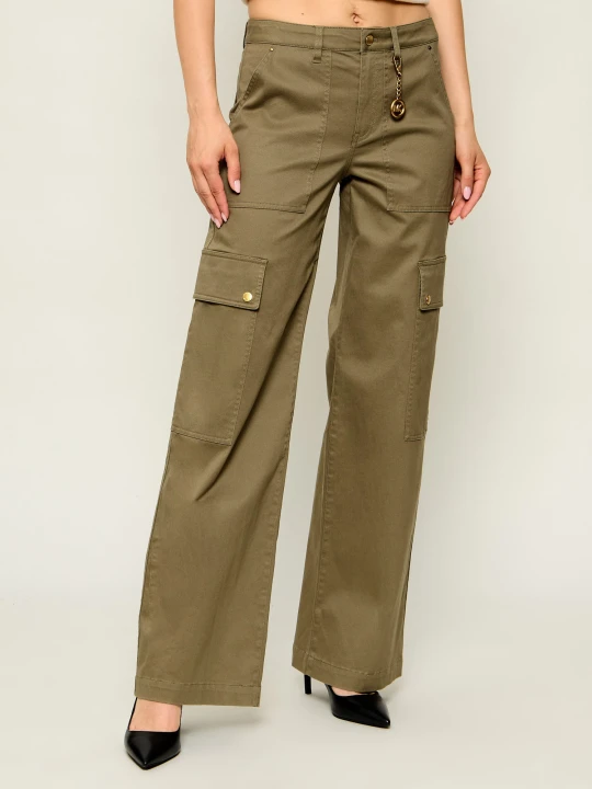 Zdjęcie produktu Michael Kors Spodnie cargo Michael | Straight fit zielony