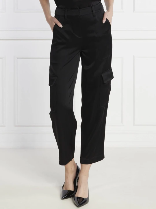 Zdjęcie produktu Michael Kors Spodnie SATIN CARGO PANT | Loose fit czarny