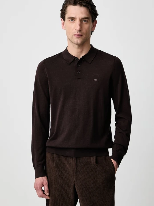 Zdjęcie produktu Michael Kors sweter męski z wełny merino brązowy