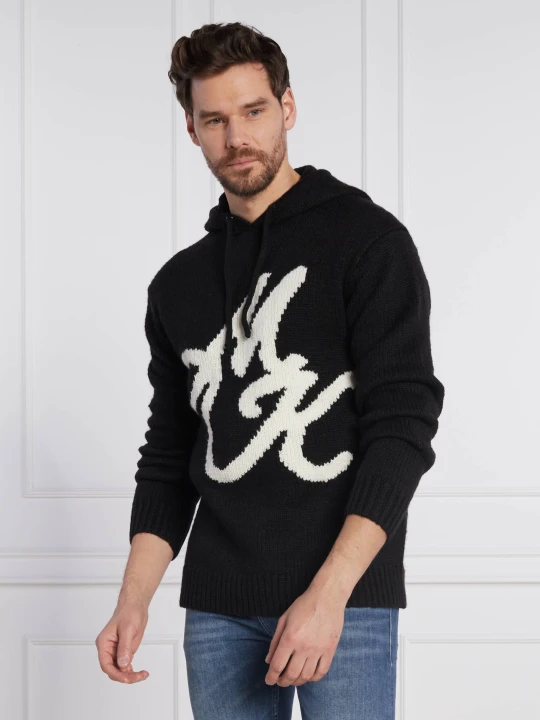 Zdjęcie produktu Michael Kors Sweter | Regular Fit | z dodatkiem wełny czarny