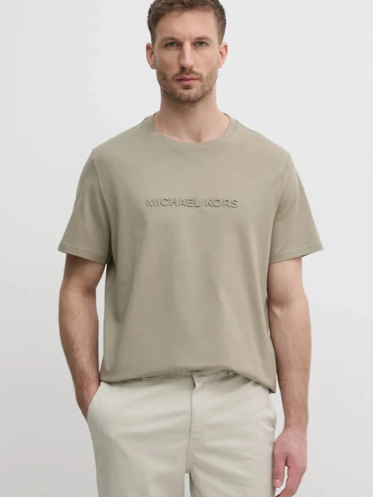Zdjęcie produktu Michael Kors t-shirt bawełniany beżowy