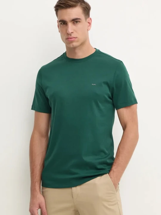 Zdjęcie produktu Michael Kors T-shirt męski bawełniany zielony