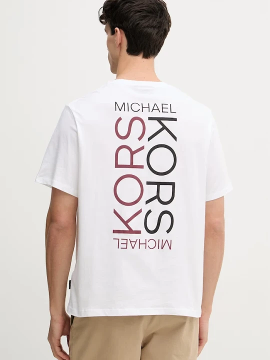 Zdjęcie produktu Michael Kors t-shirt męski bawełniany biały