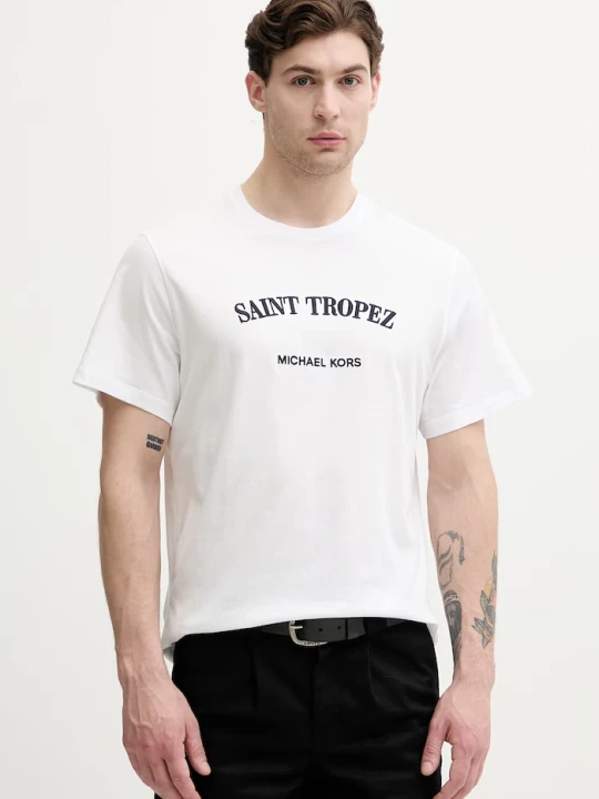 Zdjęcie produktu Michael Kors T-shirt męski bawełniany biały