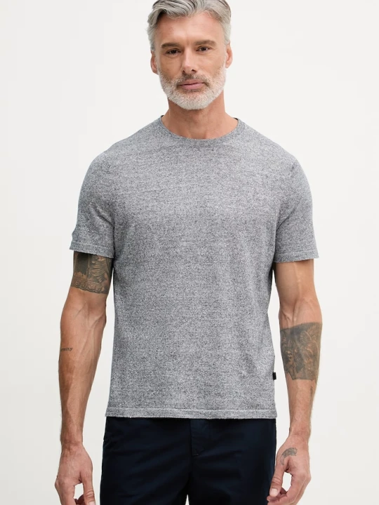 Zdjęcie produktu Michael Kors T-shirt męski z lnem granatowy