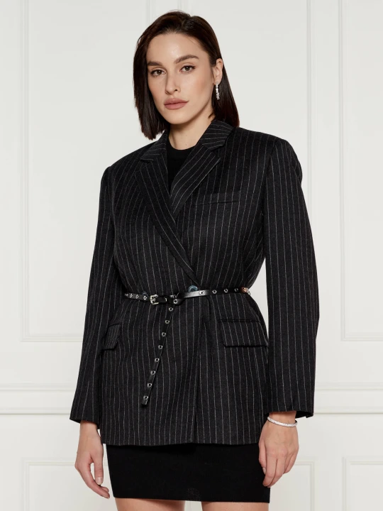 Zdjęcie produktu Michael Kors Wełniana marynarka | Regular Fit grafitowy