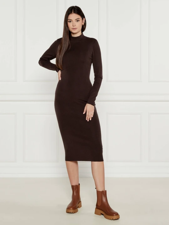Zdjęcie produktu Michael Kors Wełniana sukienka brązowy