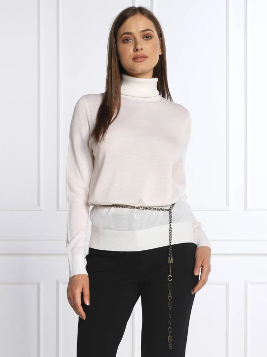 Zdjęcie produktu Michael Kors Wełniany golf | Slim Fit kremowy