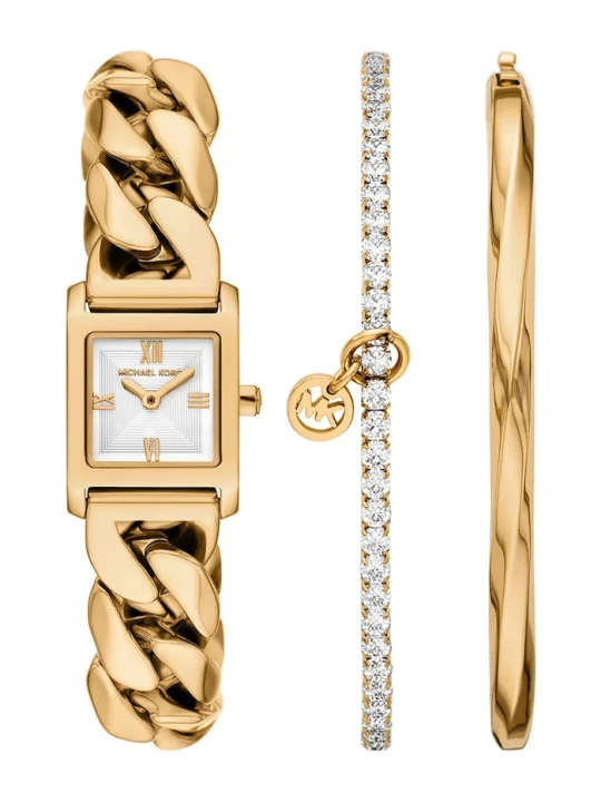 Zdjęcie produktu Michael Kors zestaw zegarek i bransoletka damski Georgie złoty