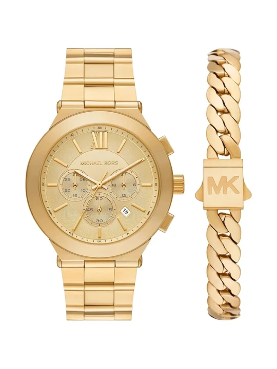 Zdjęcie produktu Michael Kors zestaw zegarek i bransoletka męski Billie złoty