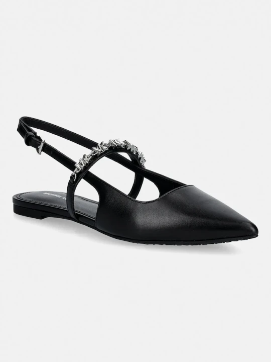 Zdjęcie produktu MICHAEL Michael Kors baleriny skórzane Dina Flex Sling Flat czarny