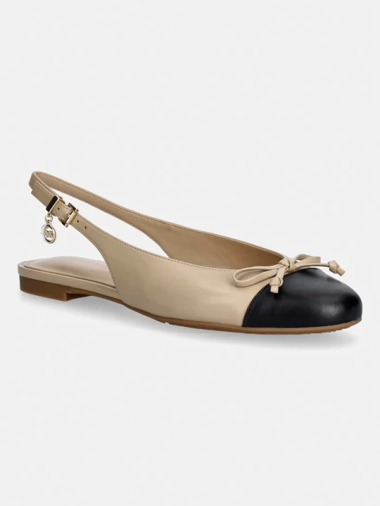 Zdjęcie produktu MICHAEL Michael Kors baleriny skórzane Piper Sling Ballet beżowy