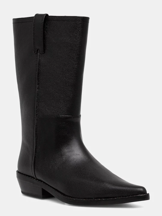 Zdjęcie produktu MICHAEL Michael Kors botki damskie skórzane Farren Flat Boot czarny