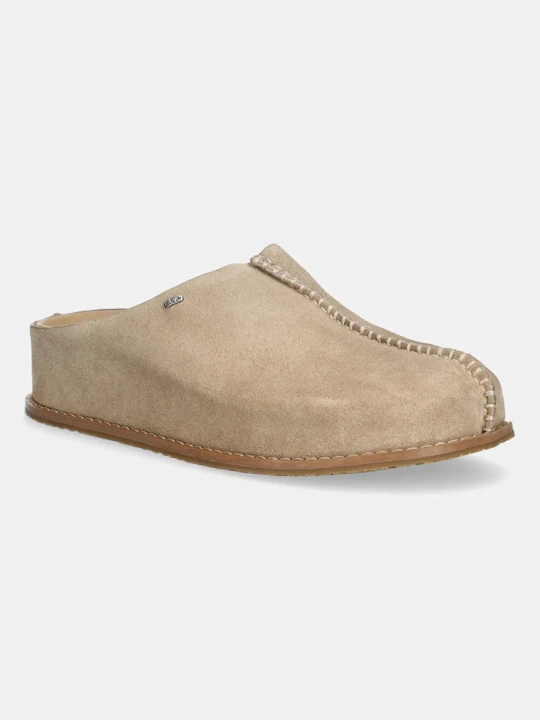 Zdjęcie produktu MICHAEL Michael Kors klapki zamszowe Hensley Mule beżowy