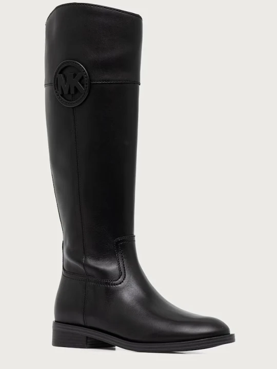 Zdjęcie produktu MICHAEL Michael Kors kozaki na płaskim obcasie damskie skórzane Kimmee Flat Boot czarny