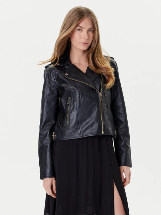 Zdjęcie produktu MICHAEL Michael Kors Kurtka skórzana MT520IE8RK Czarny Regular Fit