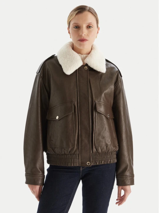 Zdjęcie produktu MICHAEL Michael Kors Kurtka z imitacji skóry 77A1487M52 Brązowy Relaxed Fit